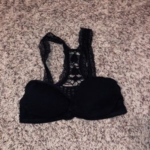 Black lace bralette